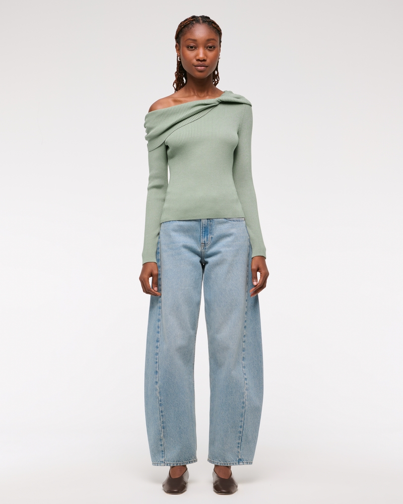 Women's Asymmetrical Twist Sweater Women's Clearance