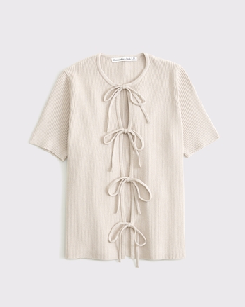 Short-Sleeve Tie-Front Cardigan from Abercrombie & Fitch - $18.97