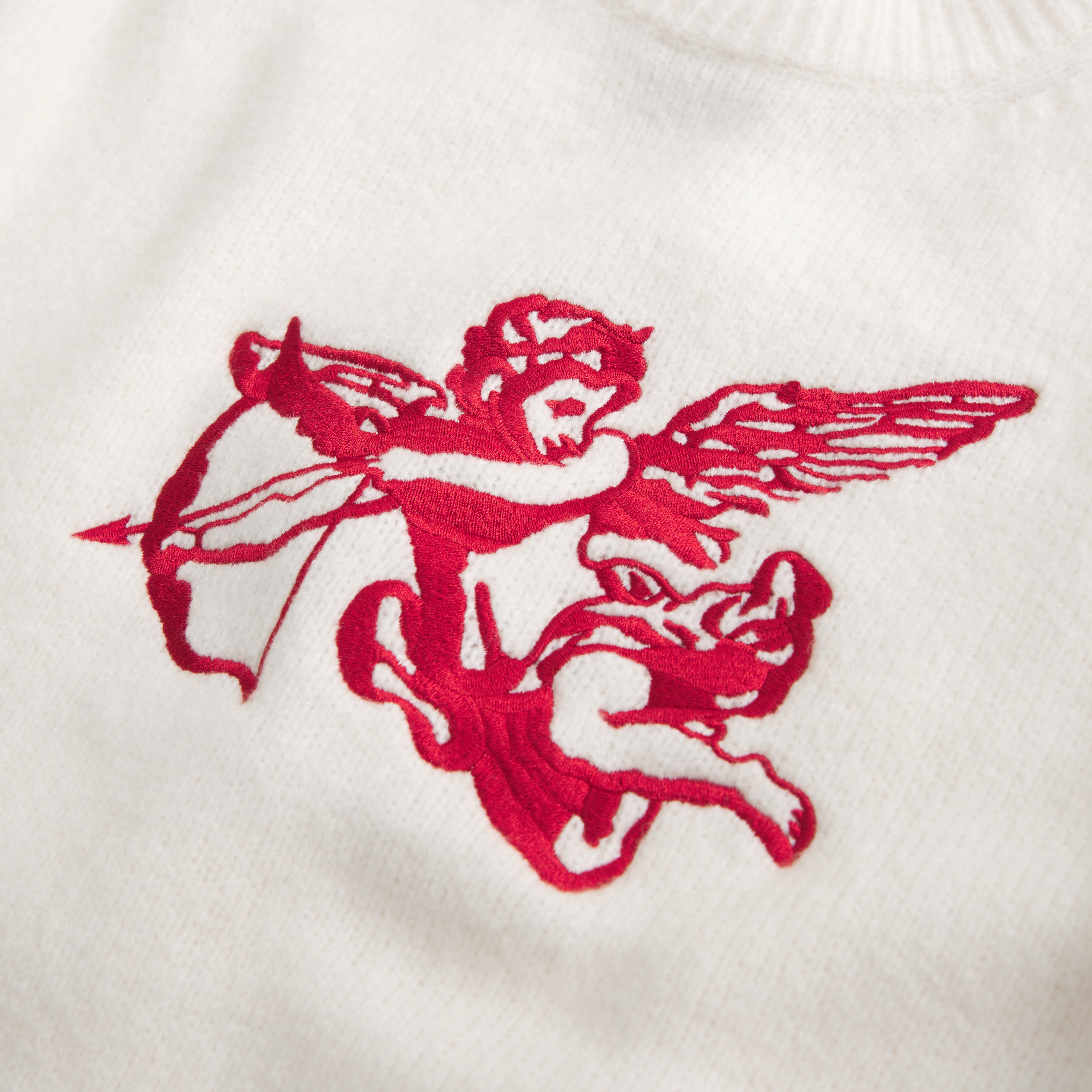 Abercrombie & Fitch The A&f Madeline Cupid Crew Sweater In White