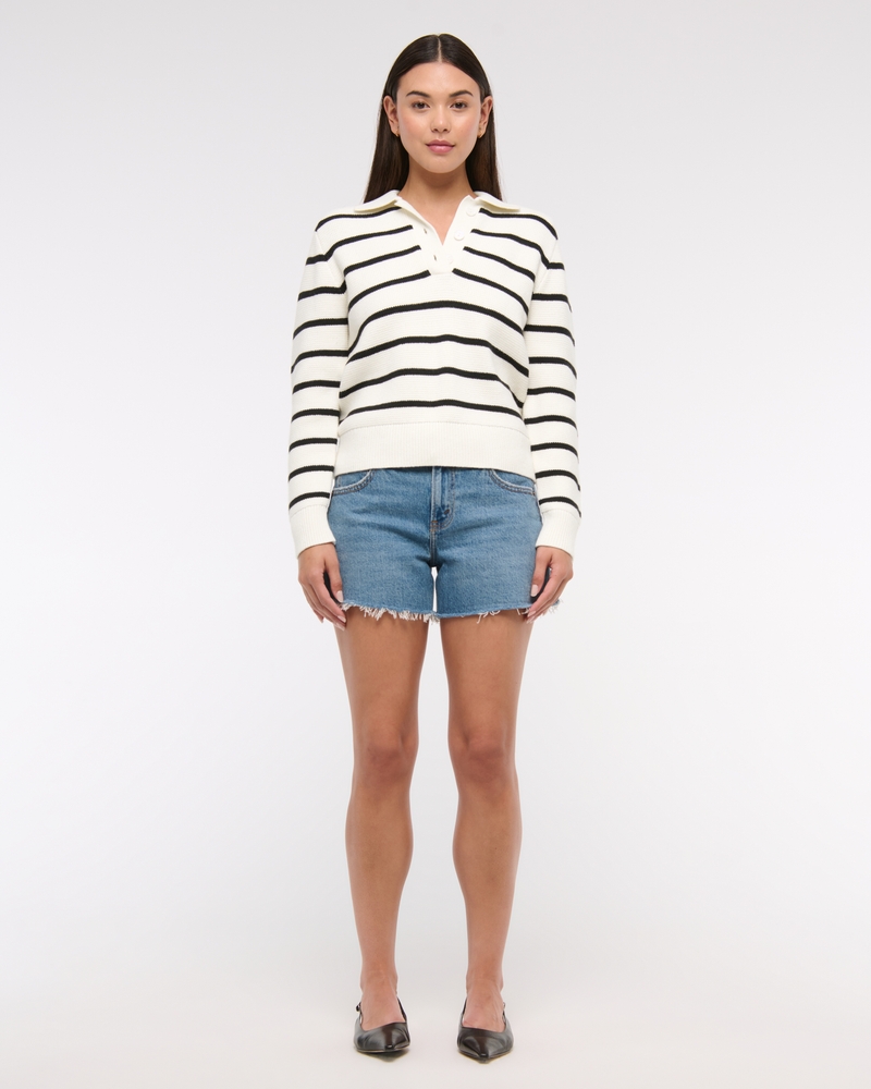 Easy Long-Sleeve Sweater Polo