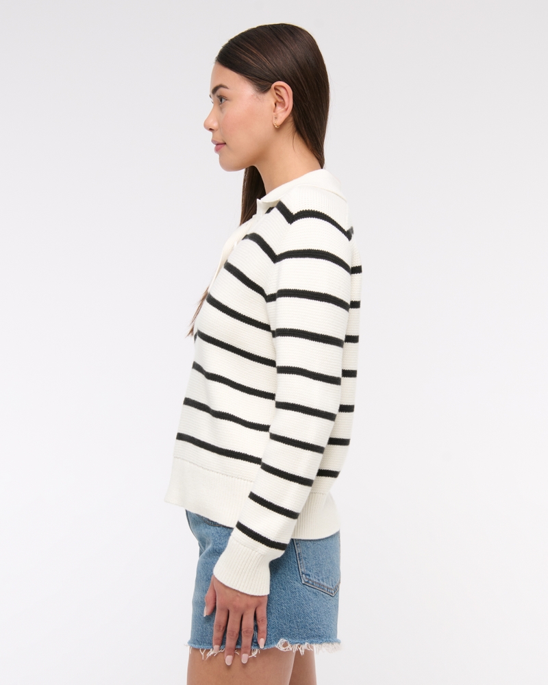 Easy Long-Sleeve Sweater Polo
