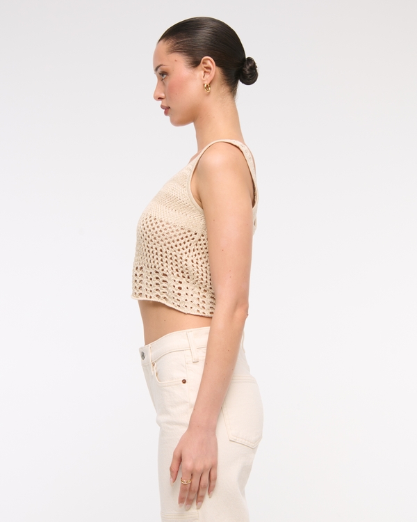 Open-Stitch Lurex Sweater Tank
