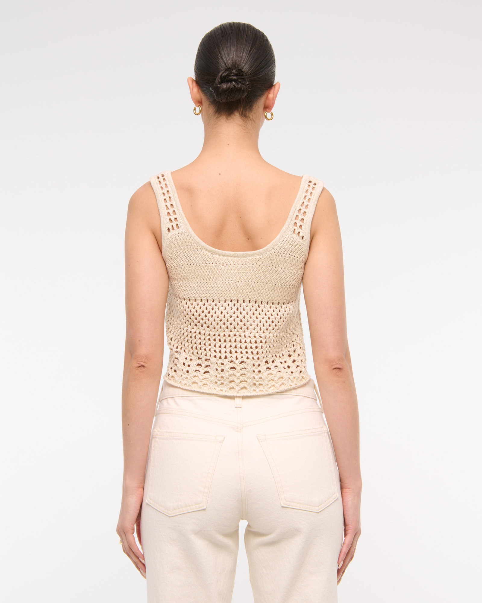 Open-Stitch Lurex Sweater Tank