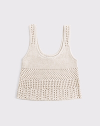 Open-Stitch Lurex Sweater Tank