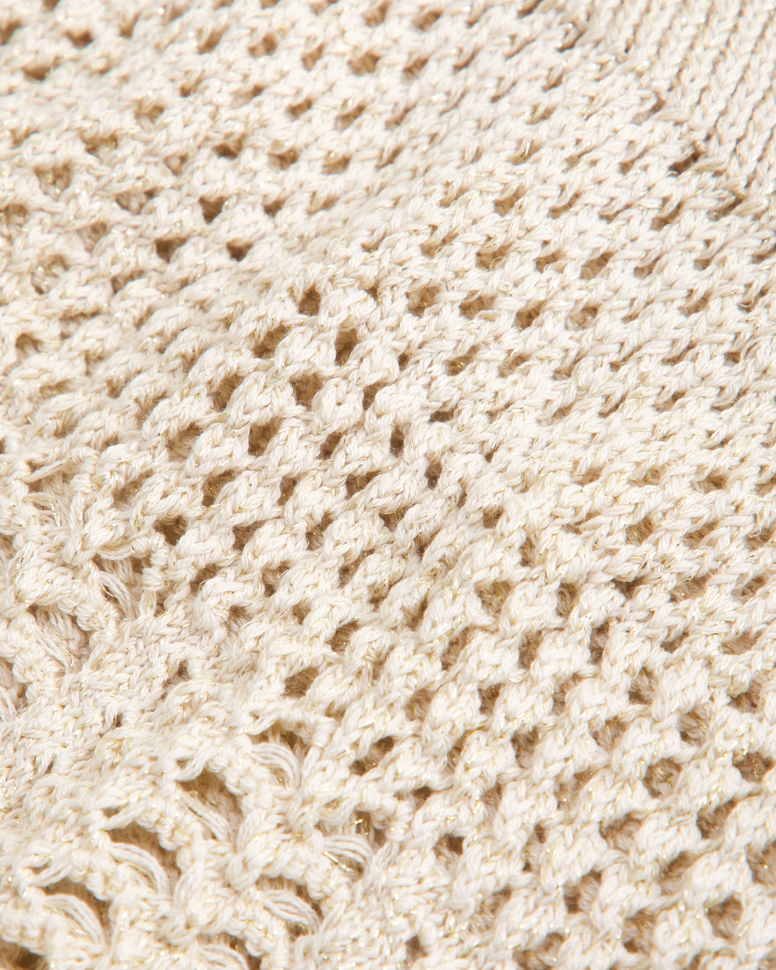 Open-Stitch Lurex Sweater Tank