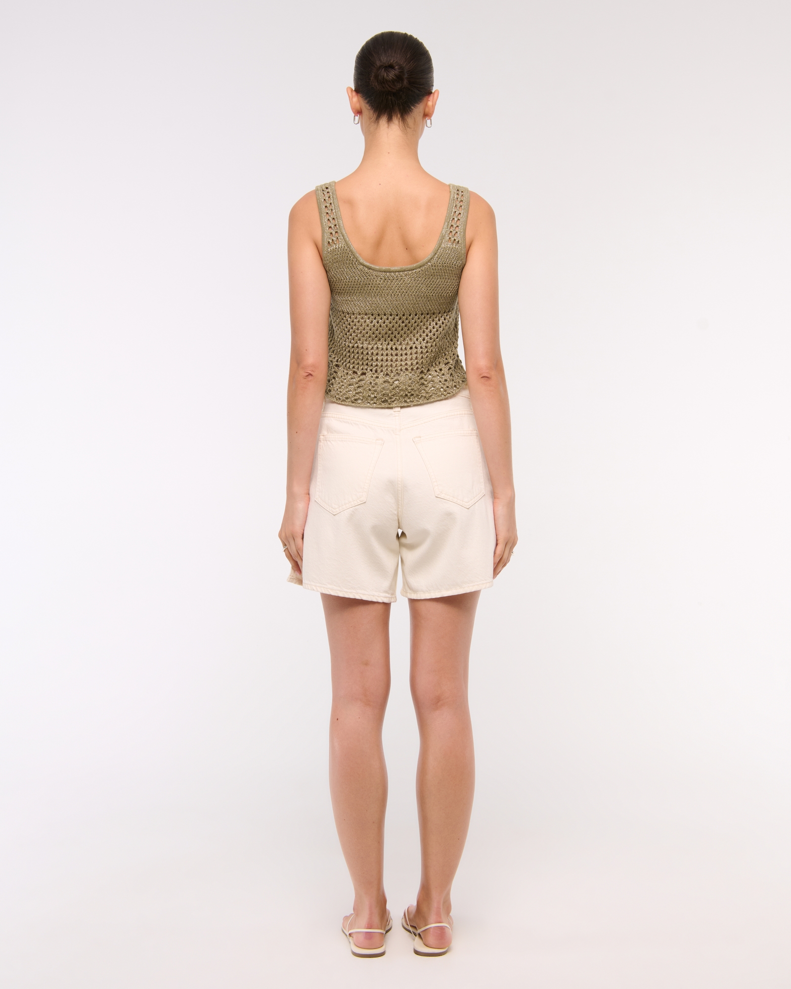 Open-Stitch Lurex Sweater Tank