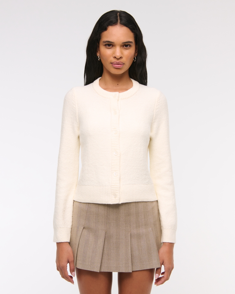 Textural Crew Cardigan
