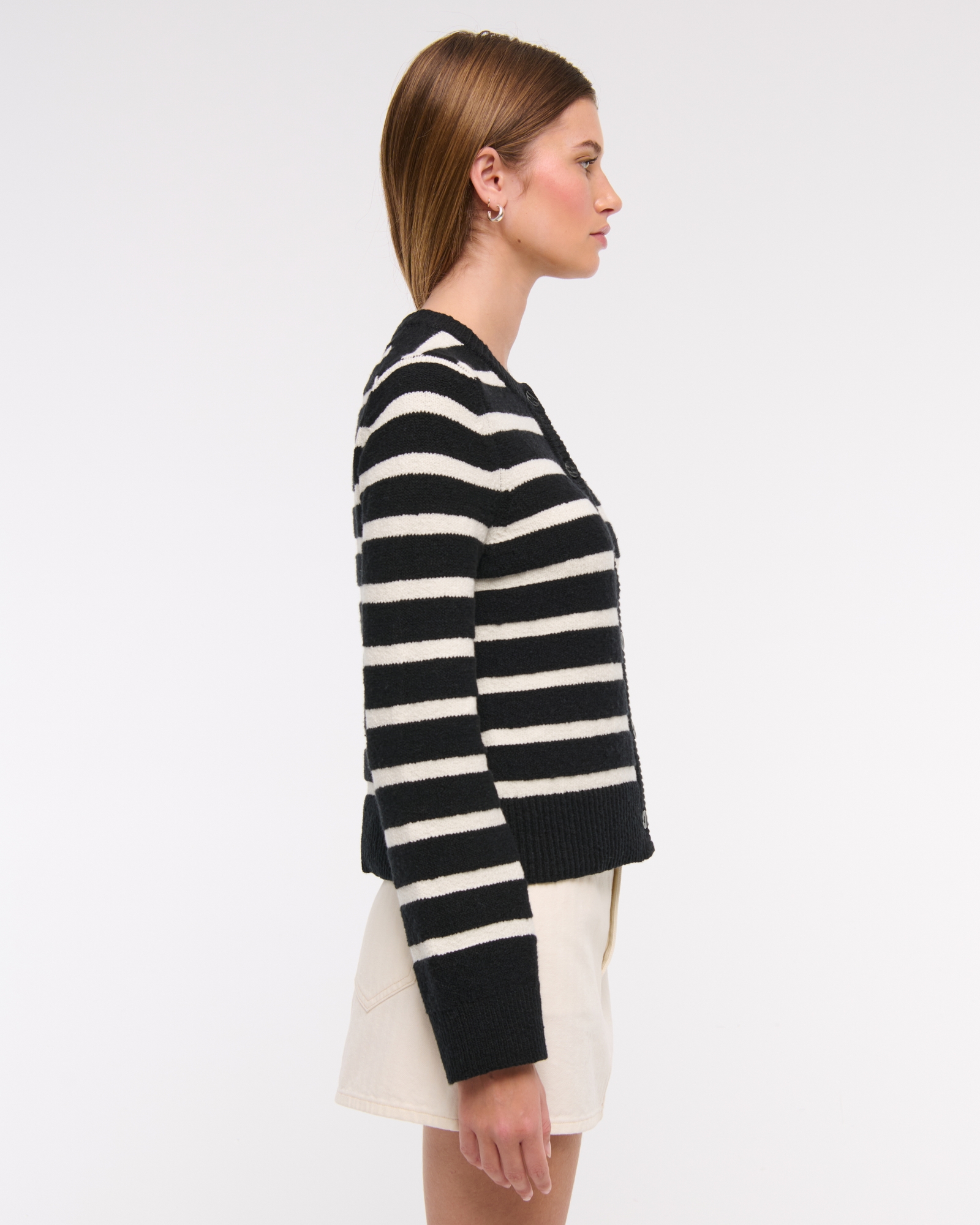 Textural Crew Cardigan