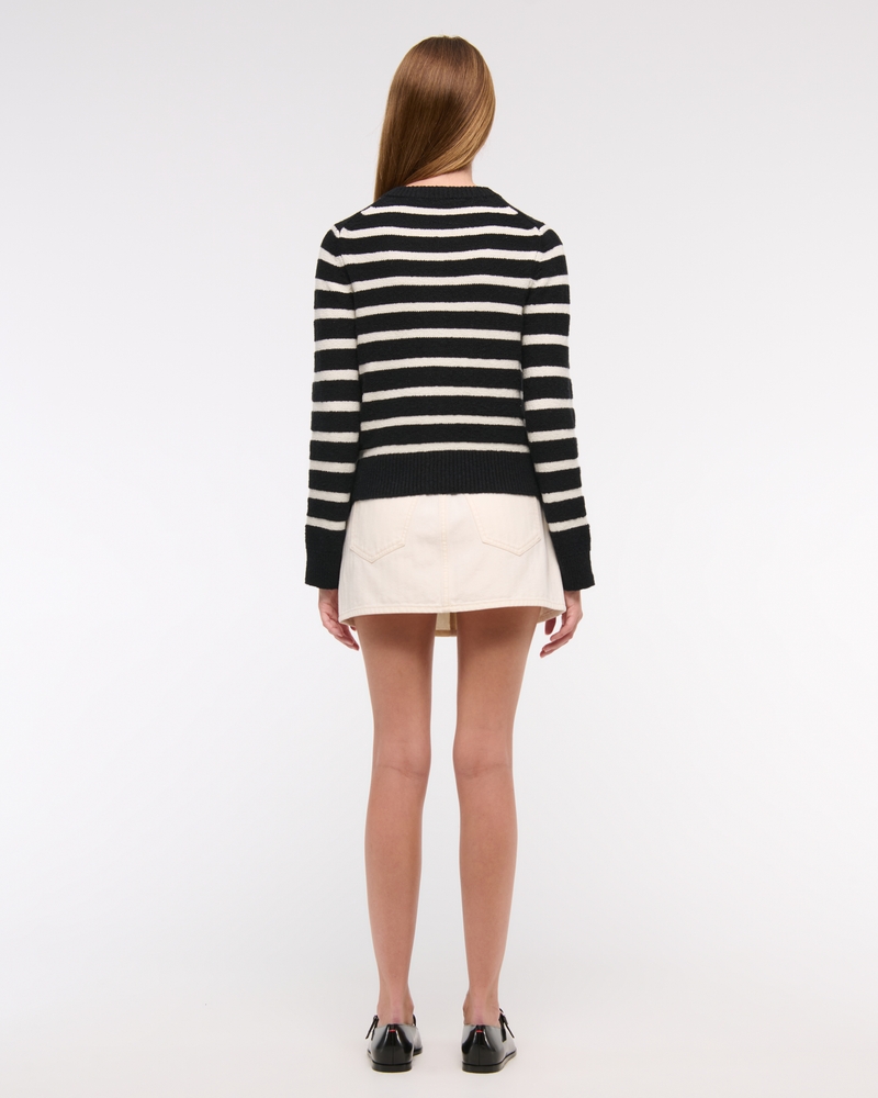 Textural Crew Cardigan