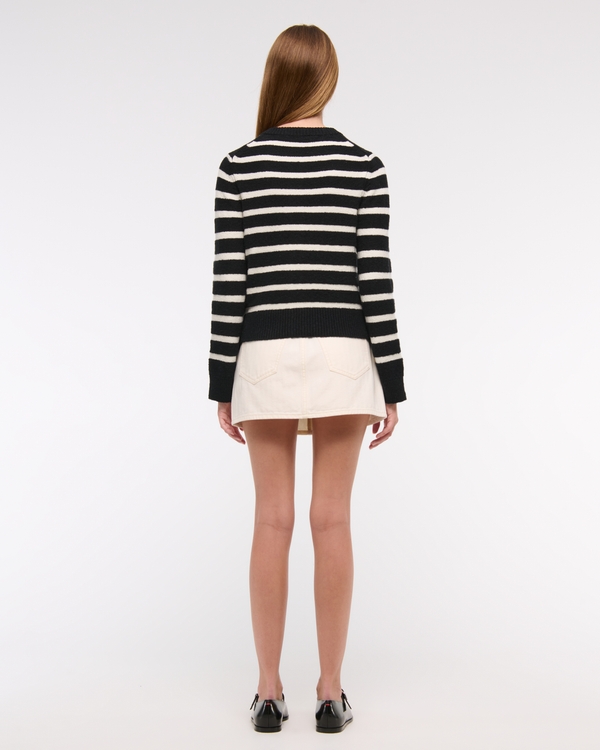 Textural Crew Cardigan