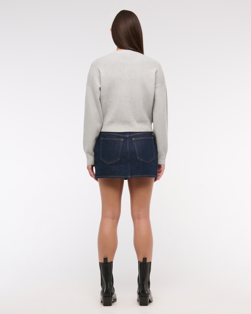 LuxeLoft Zip-Up Crew Cardigan