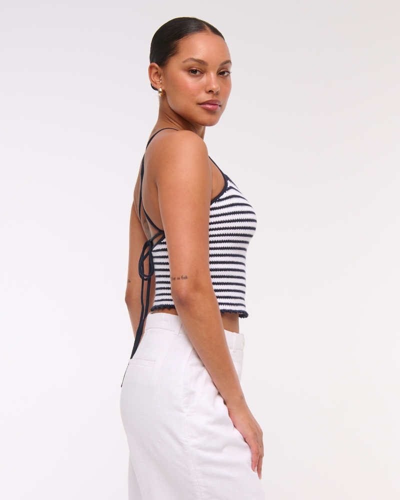 Women's Crochet-Style Tie-Back Tank | Women's Clearance