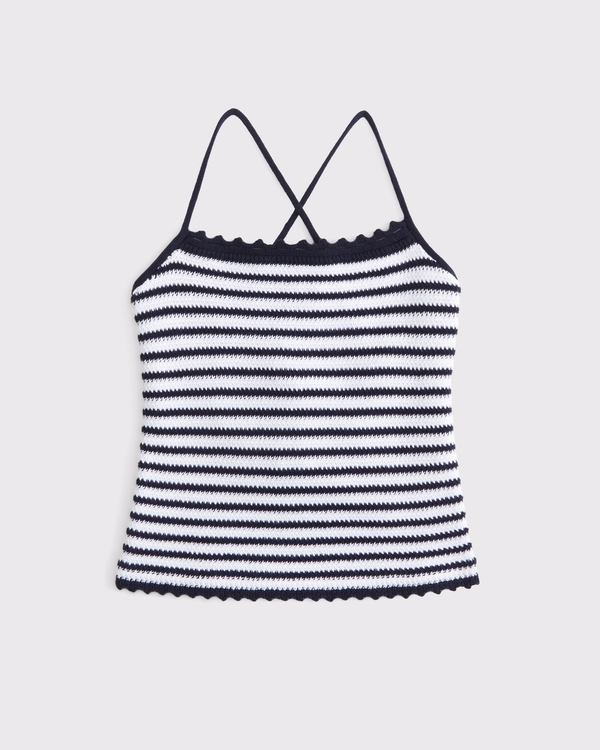 Women's Crochet-Style Tie-Back Tank | Women's Clearance
