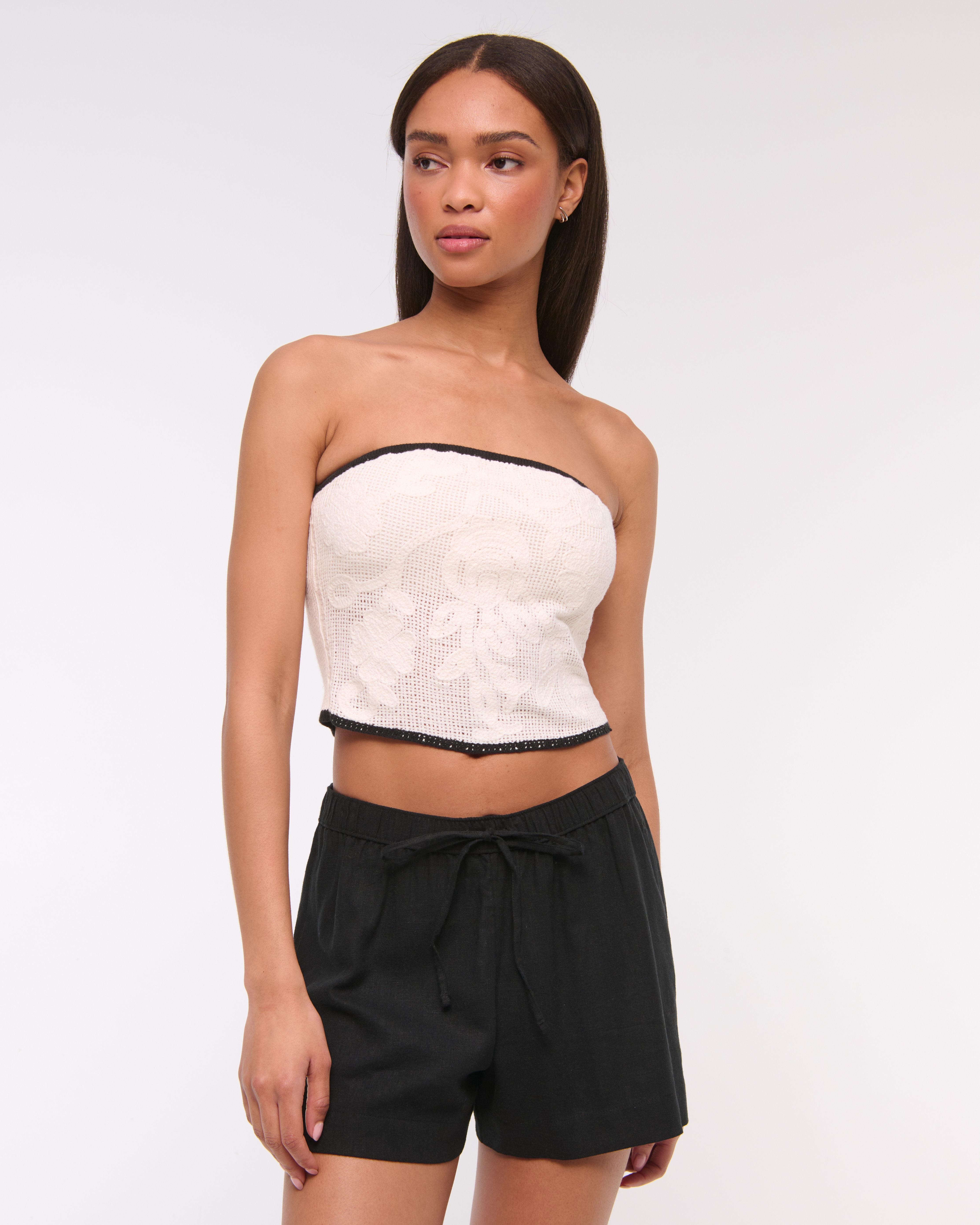 Abercrombie & Fitch Crochet-style Tube Top In Multi