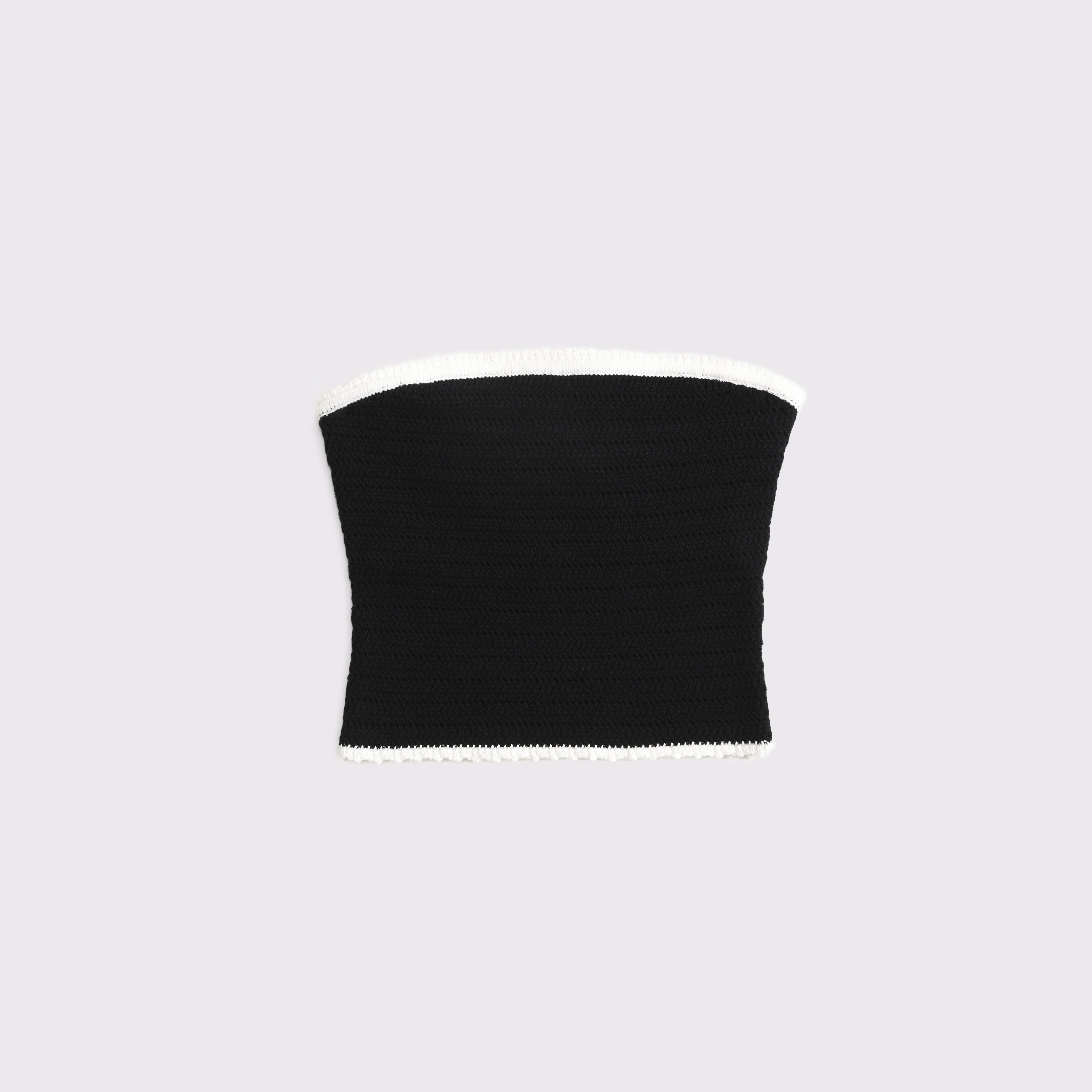 Abercrombie & Fitch Crochet-style Tube Top In Black