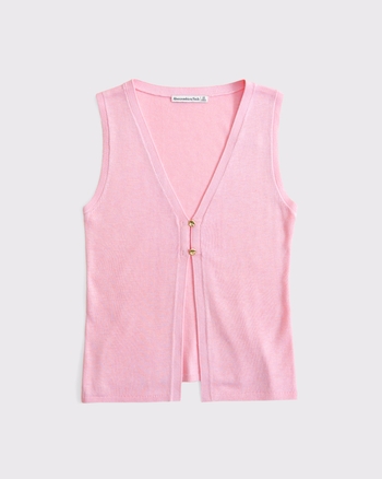 V-Neck Cutaway Sweater Vest