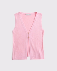 V-Neck Cutaway Sweater Vest