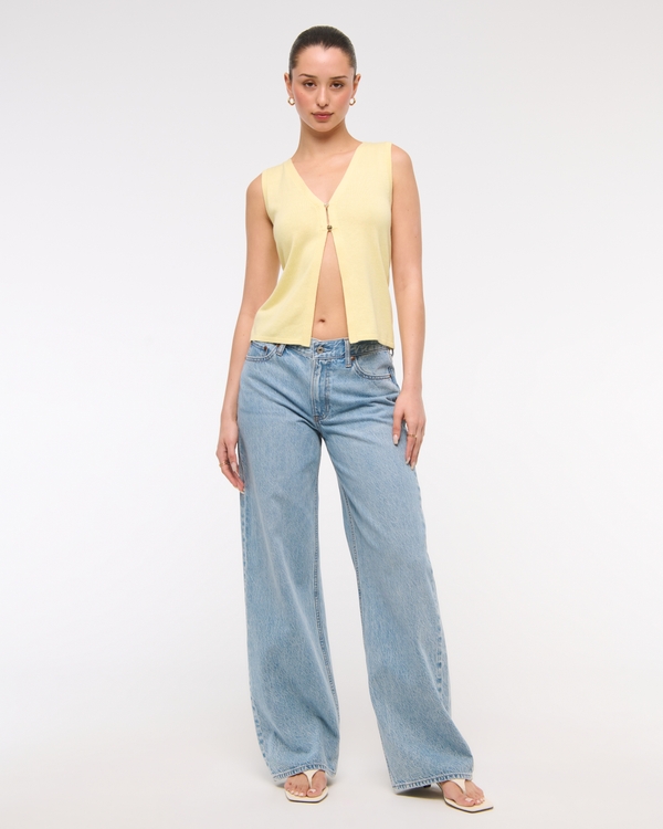 V-Neck Cutaway Sweater Vest