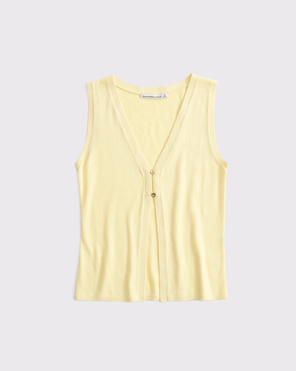 V-Neck Cutaway Sweater Vest