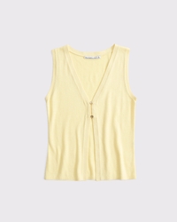 V-Neck Cutaway Sweater Vest