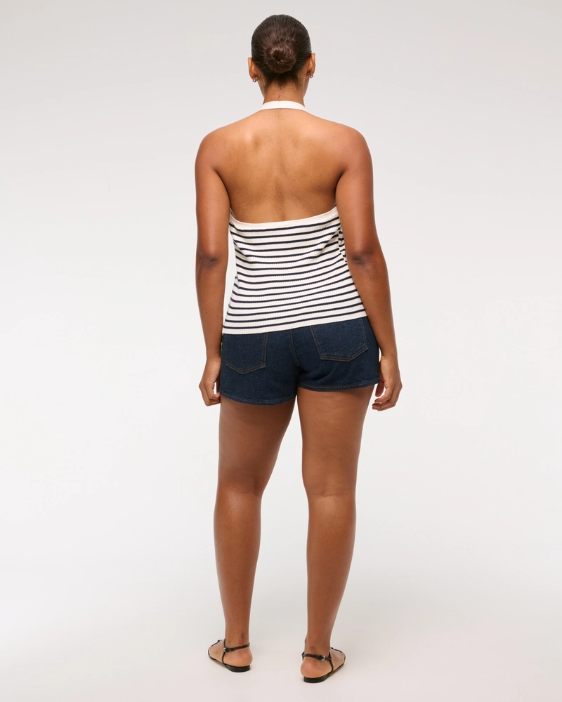 Ribbed Halter Sweater Vest