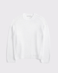 Suéter de punto abierto texturizado con cuello redondo