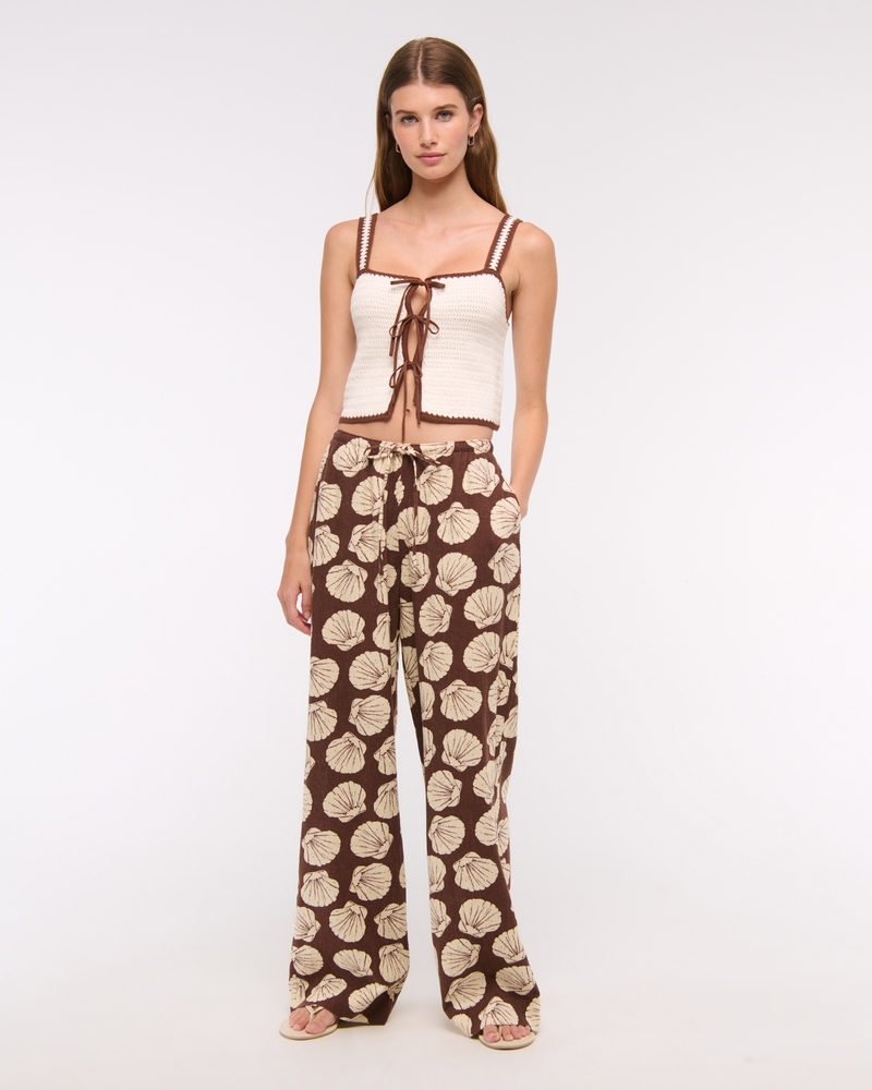 Crochet-Style Tie-Front Tank