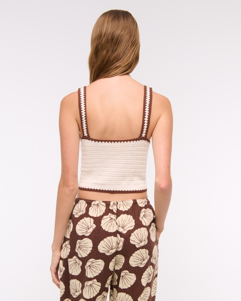Crochet-Style Tie-Front Tank