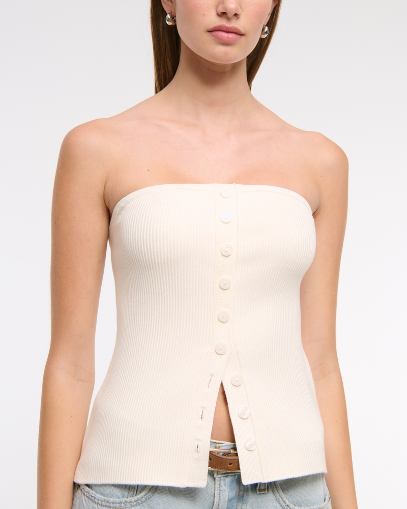 Ottoman Button-Through Tube Top
