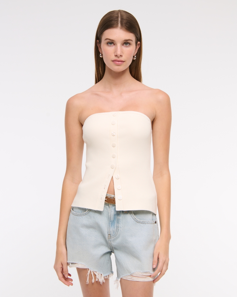 Ottoman Button-Through Tube Top