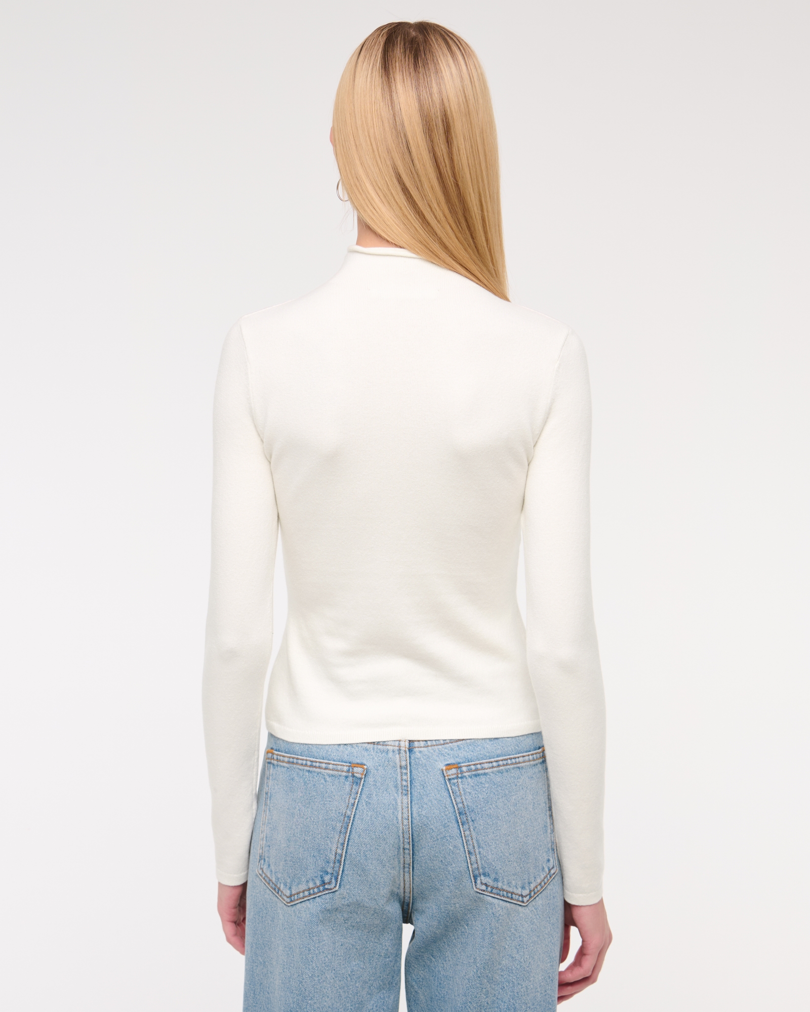 Keyhole Mini Mockneck Sweater
