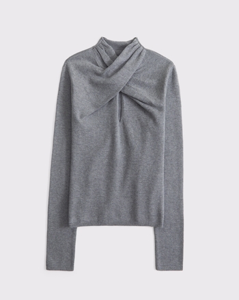 Keyhole Mini Mockneck Sweater
