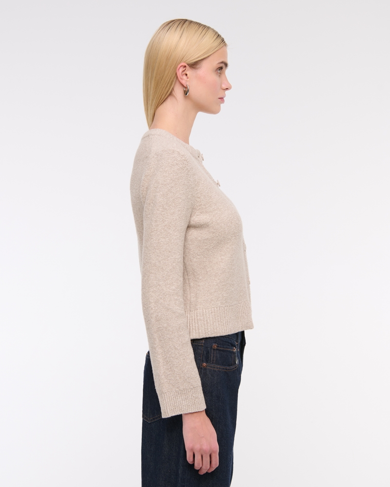 Textural Crew Cardigan