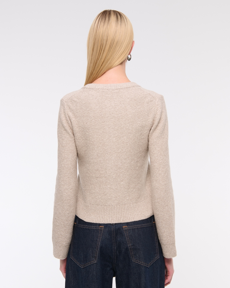 Textural Crew Cardigan