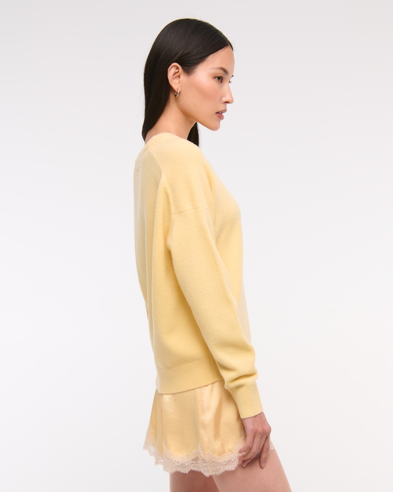 Merino Wool-Blend Henley Sweater