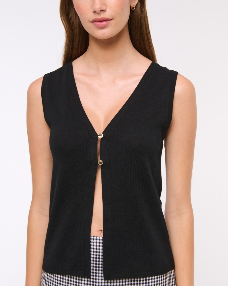 V-Neck Cutaway Sweater Vest