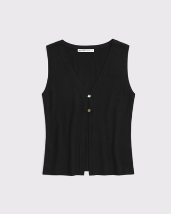 Women's V-Neck Cutaway Sweater Vest | Women's Tops