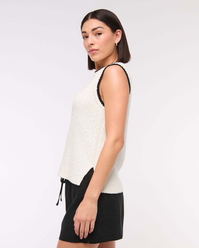 Textural Crew Sweater Shell Tank