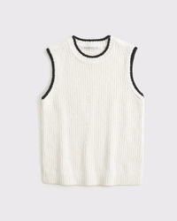 Textural Crew Sweater Shell Tank