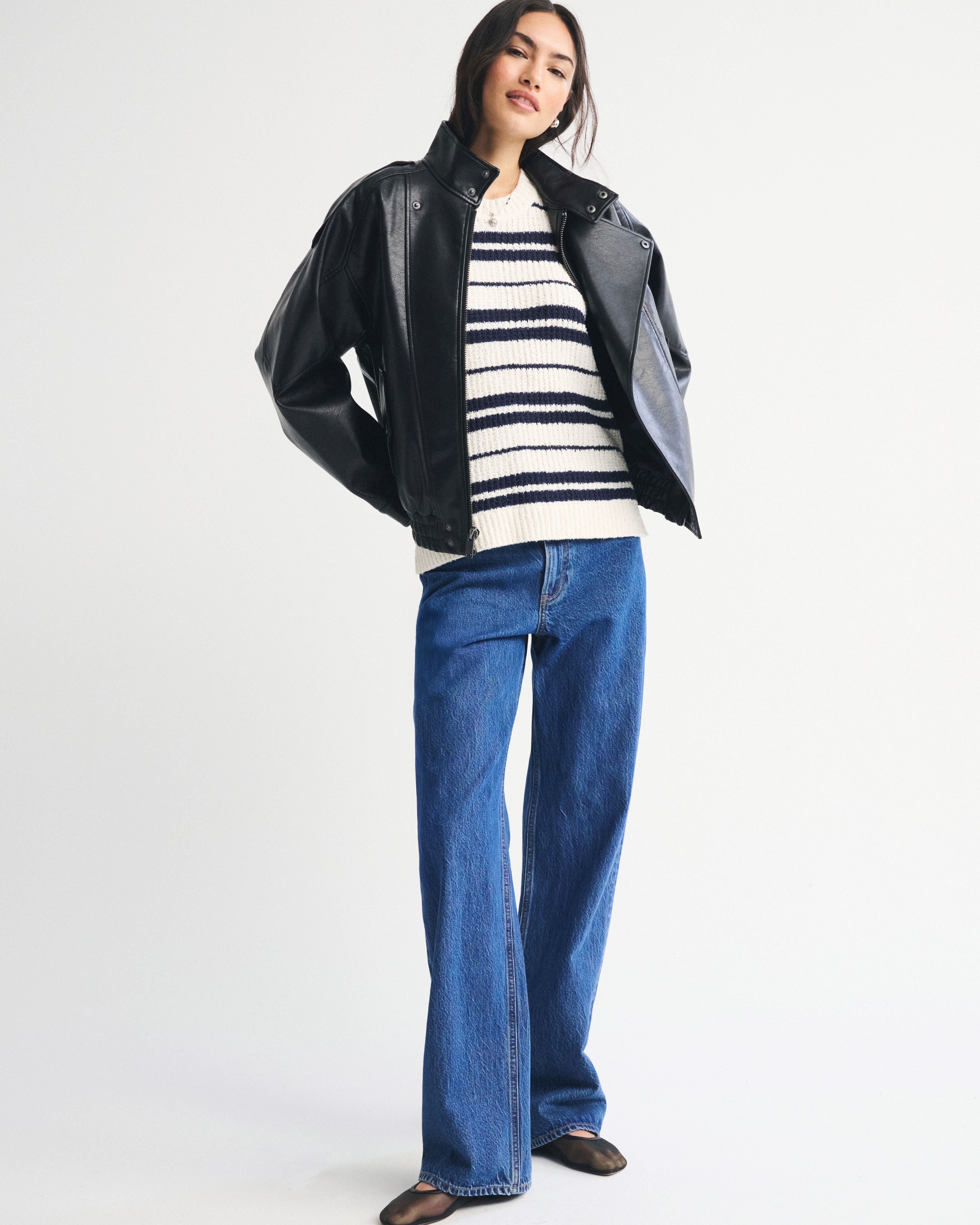 Женские свитеры Abercrombie & Fitch Textural Crew Sweater Shell Tank — фото 3