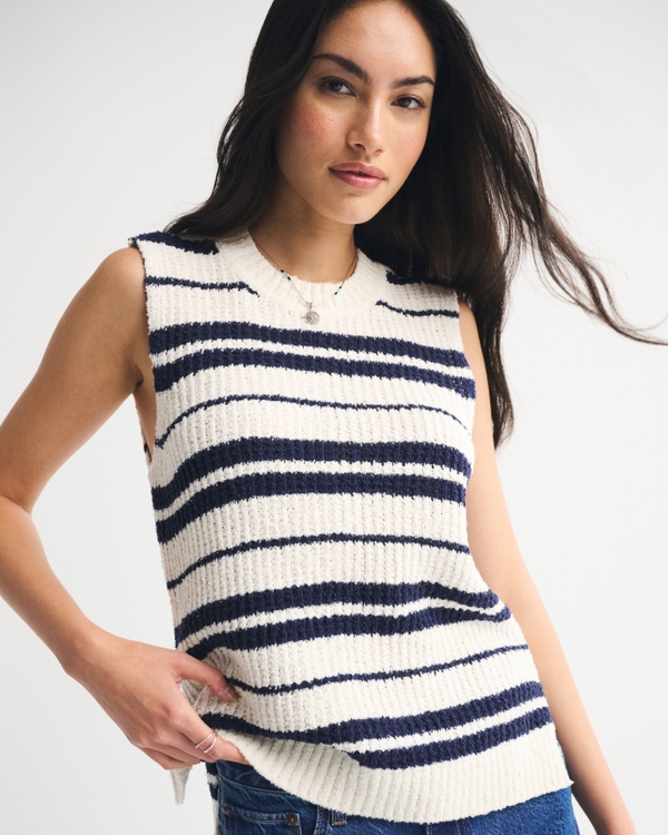 【New】Deuxieme Classe Sleeveless Pullover CUFEZN Women's Half Zip Knit Sweater Vest Sleeveless Mock Neck
