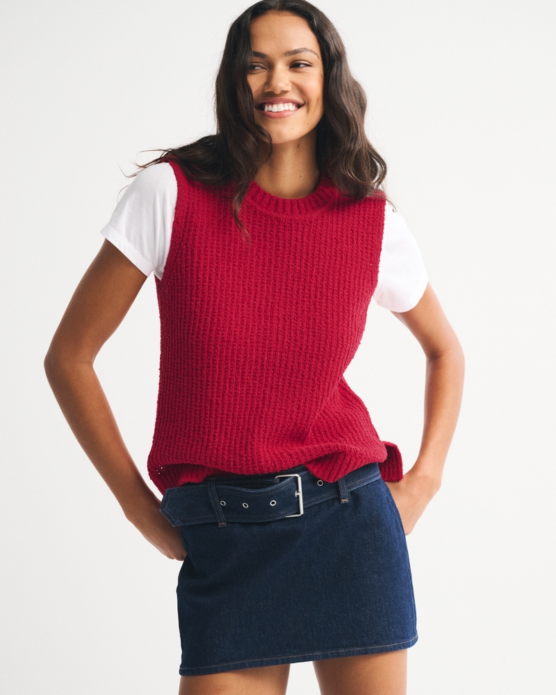 Textural Crew Sweater Shell Tank