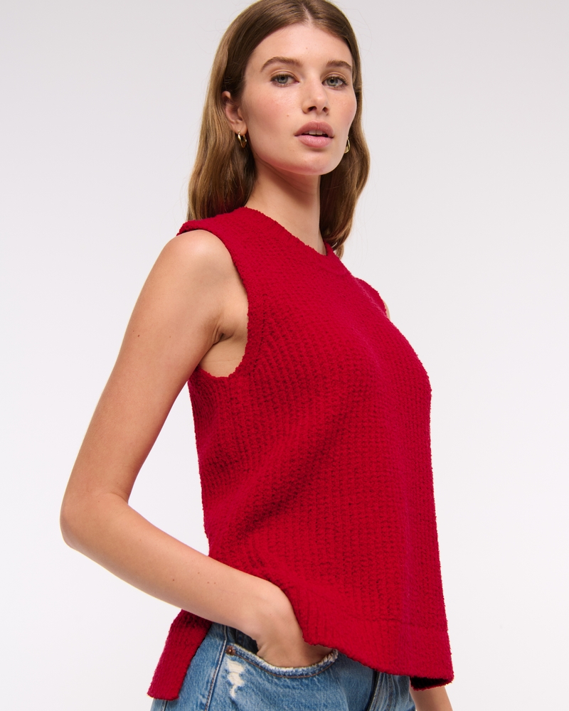 Textural Crew Sweater Shell Tank