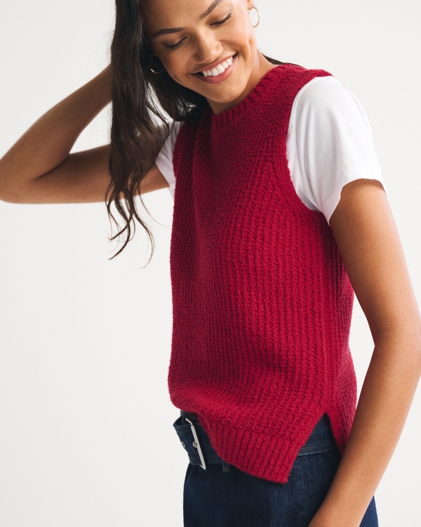 Textural Crew Sweater Shell Tank
