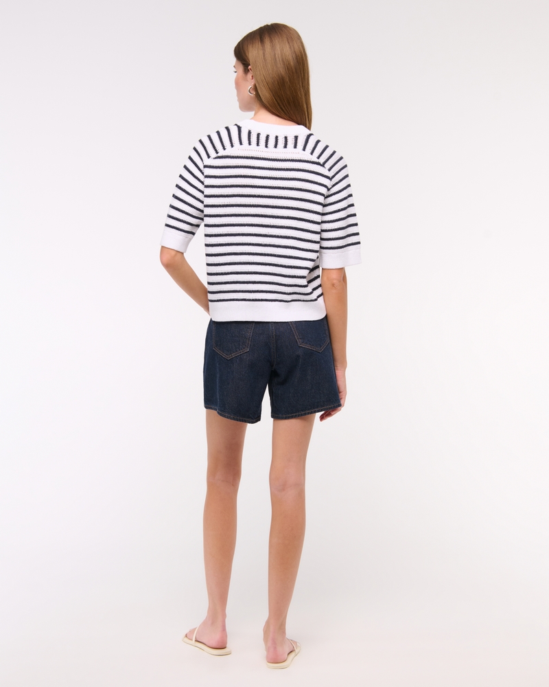 The A&F Madeline Textural Crew Sweater Tee