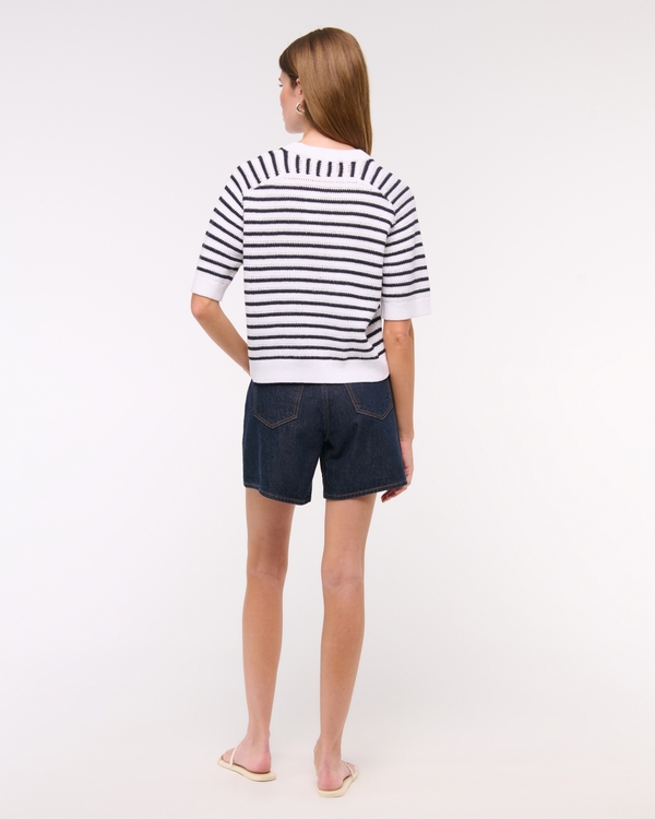 The A&F Madeline Textural Crew Sweater Tee