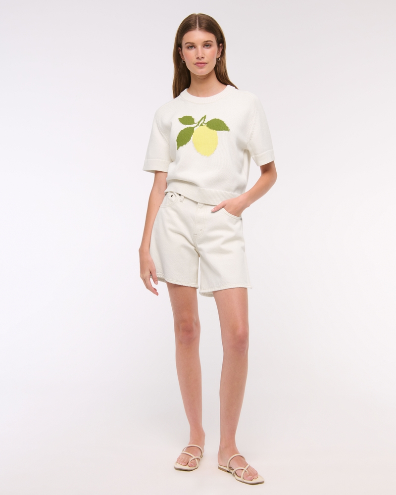The A&F Madeline Lemon Crew Sweater Tee