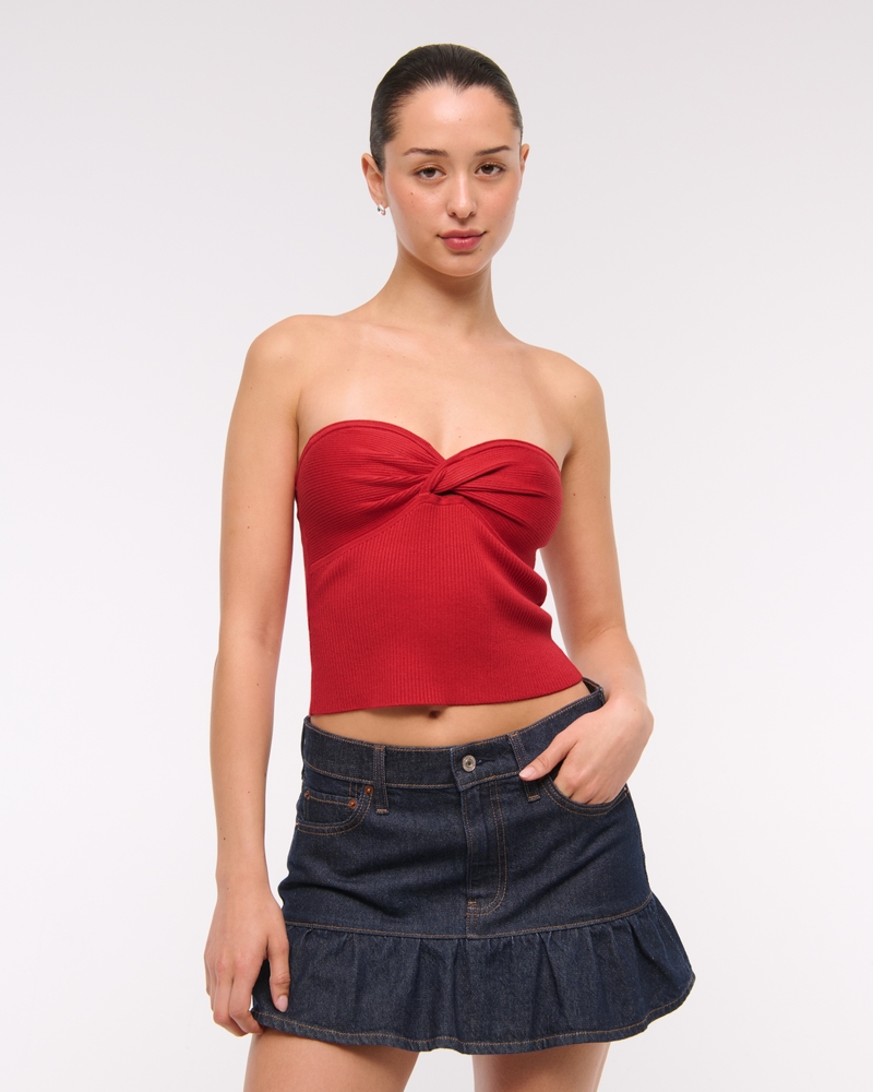 Twist Sweater Tube Top