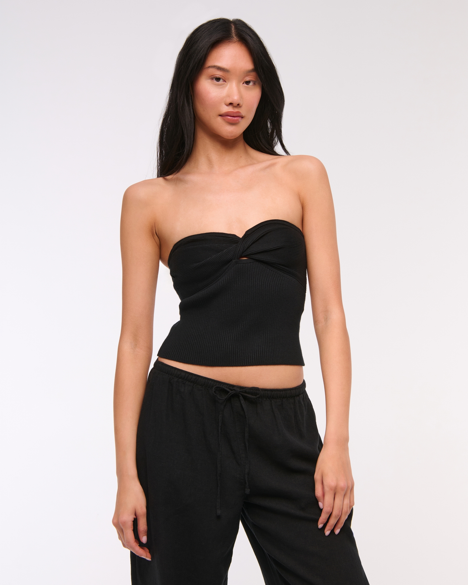 Twist Sweater Tube Top