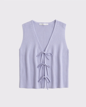 Tie-Front V-Neck Sweater Vest from Abercrombie & Fitch - $19.97